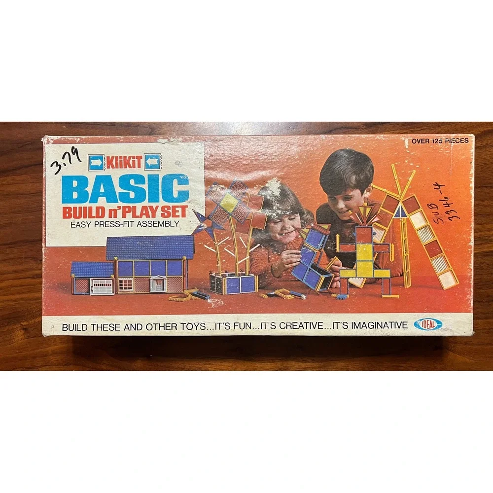 Ideal KliKit Basic Build n Play Set Building Toy Vintage 1960s